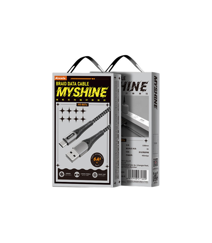 Charging Cable – Azeada Myshine A-C Braided Data 1M PD-B87A