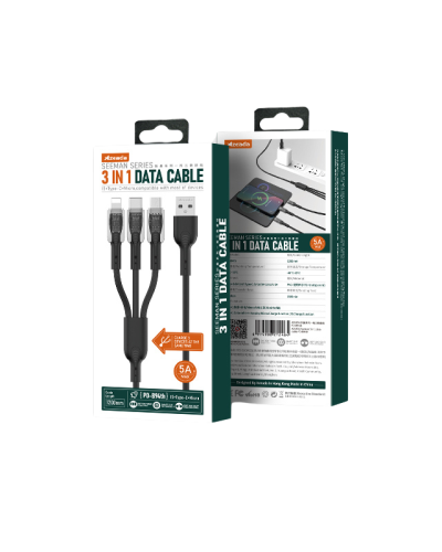 Charging Cable – Azeada Seeman Fast 3-in-1 Data 1.2M PD-B94th