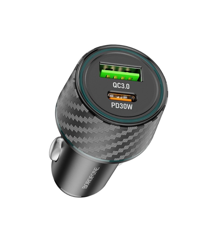 Car Charger – Borofone BZ21 48W Dual Port PD30W+QC3.0