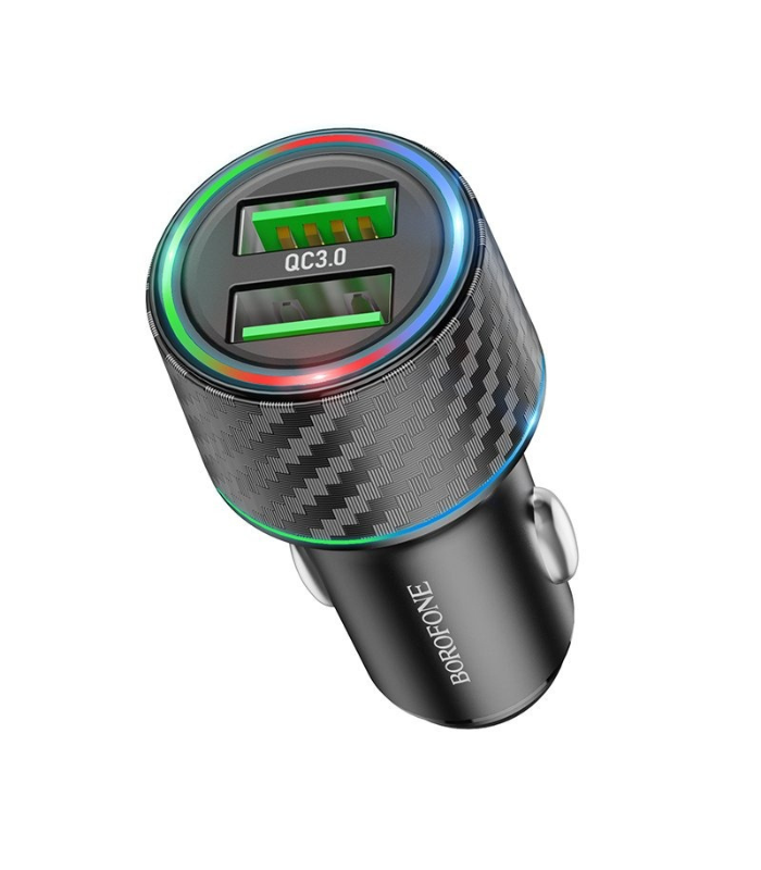 Car Charger – Borofone BZ21A 36W Dual Port QC3.0