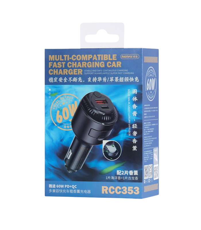 Car Charger – Remax 60W Scented Multi-compatible RC-C353