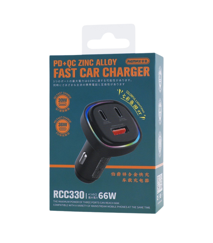 Car Charger – Remax Earl Series 66W PD+QC 2C+1A RCC330