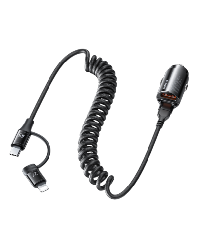 Car Charger – Remax Ruichy Series C+L Spring Cables RCC356