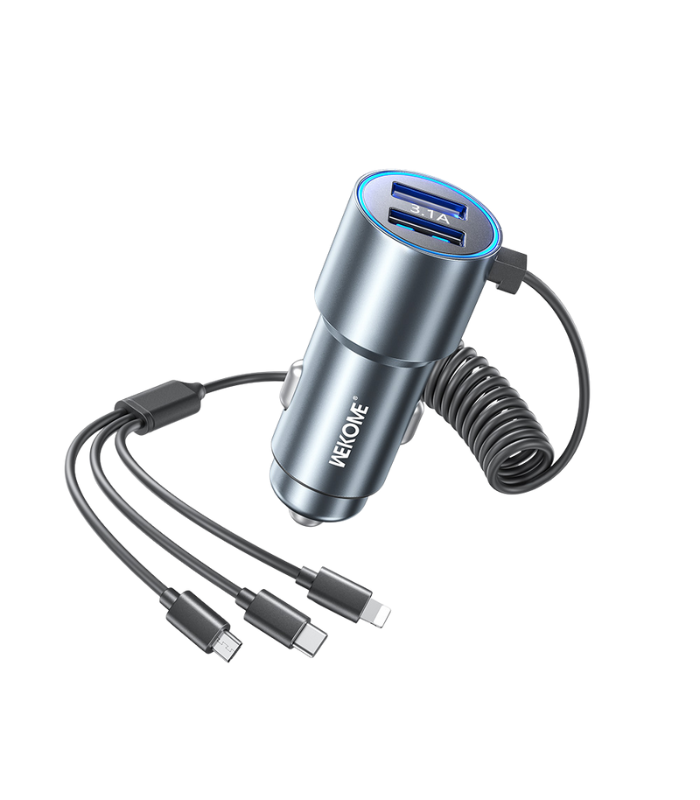 Car Charger – Wekome WP-C44 with 3-in-1 Cable 33W