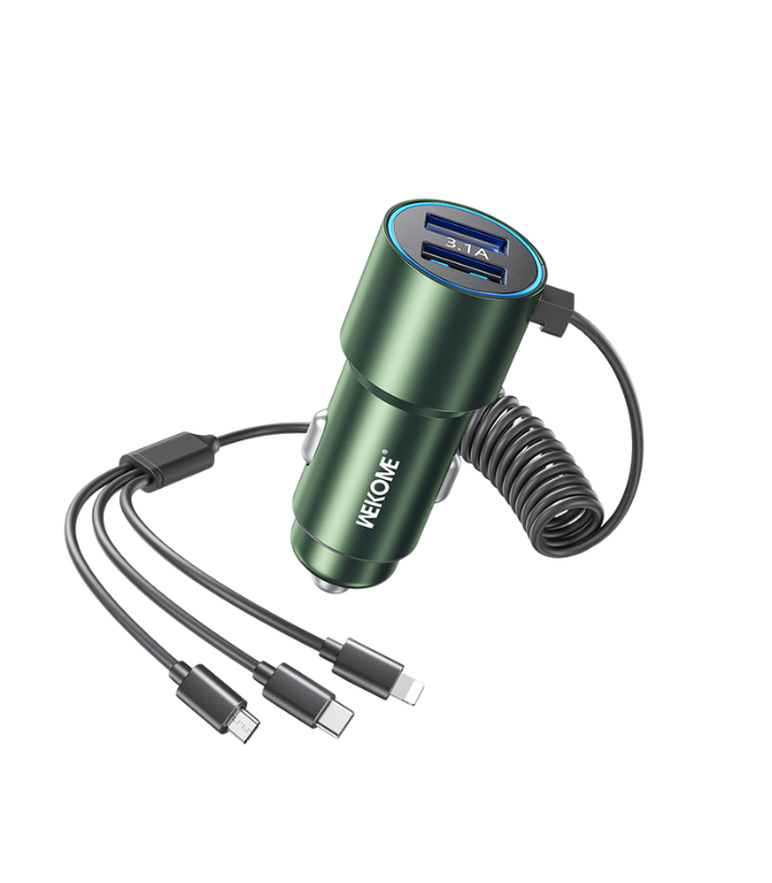 Car Charger – Wekome WP-C44 with 3-in-1 Cable 33W