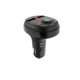 Borofone BC26 Music Joy Car Wireless FM Transmitter, designed for streaming music via FM frequency, featuring USB charging ports and an intuitive display for easy operation.