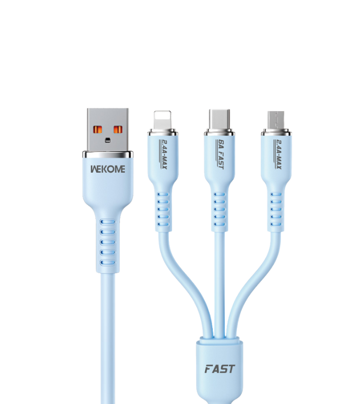 Charging Cable – Wekome WDC-07th Real Silicon 3-in-1