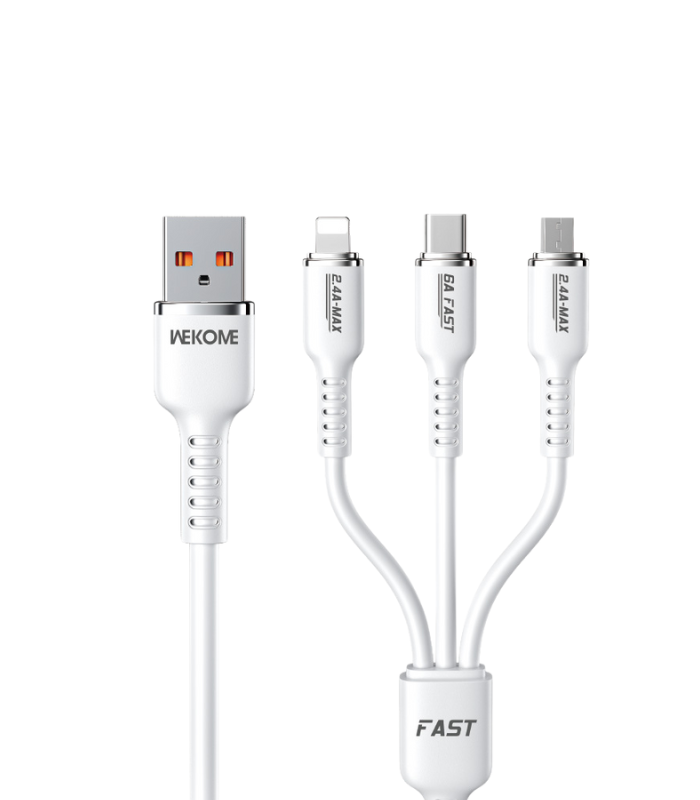 Charging Cable – Wekome WDC-07th Real Silicon 3-in-1