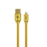 A durable and stylish fast charging cable capable of delivering up to 6A for rapid device charging. The Wekome WDC-161 features a golden finish, reinforced connectors, and a tangle-free design, making it both functional and aesthetically appealing for everyday use.