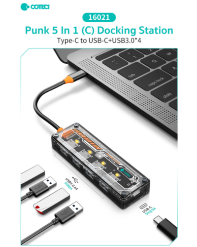 Docking Station – Coteci Punk 5-in-1 (C) Multifunctional