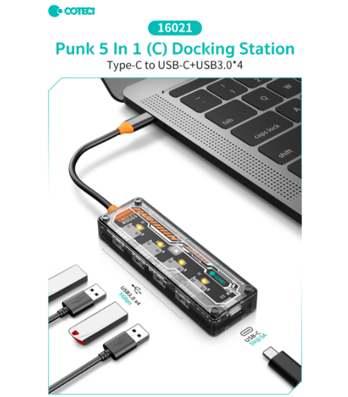 Docking Station – Coteci Punk 5-in-1 (C) Multifunctional