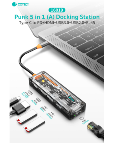 Docking Station – Coteci Punk 5-in-1 (A) Multifunctional