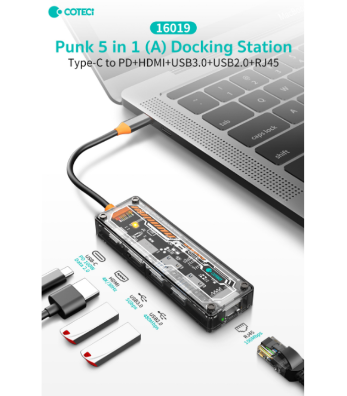 Docking Station – Coteci Punk 5-in-1 (A) Multifunctional