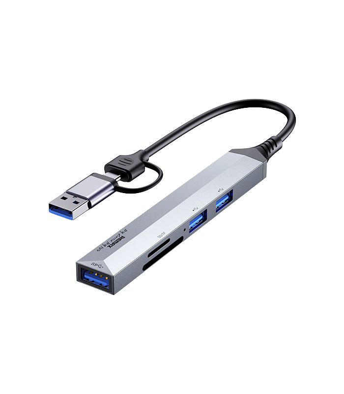 Hub – Remax Aluminum Alloy 5-in-1 Type-C+USB RU-U7