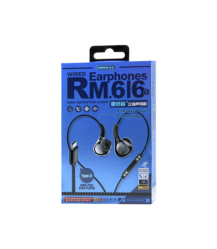 Wired Earphones – Remax Metal For Music & Call RM-616a