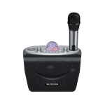 WEKOME D19 Mini KTV Karaoke Bluetooth Speaker, compact design featuring dual microphone support, ideal for portable karaoke sessions, with vibrant sound quality and user-friendly controls.