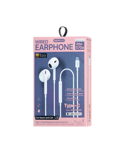 Wired Earphones for Music & Call – Remax RM-570a